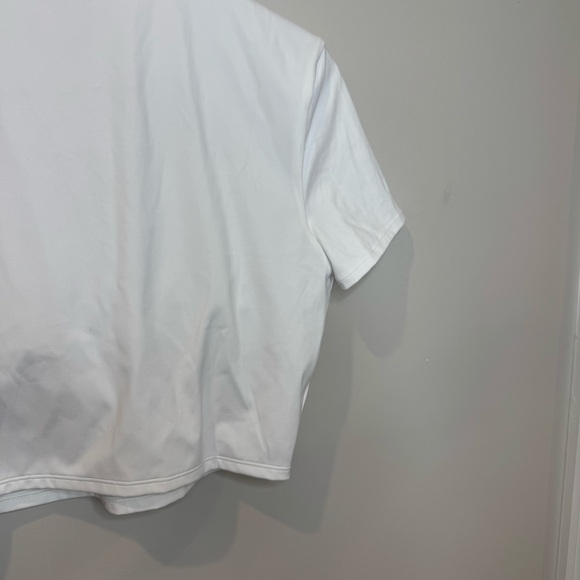 Women’s Lululemon Tight Fit Cropped Shelf Bra Tshirt White Large - Picture 8 of 10